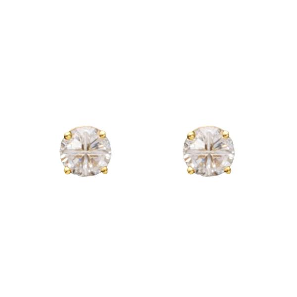 CUBIC ZIRCONIA QUAD ROUND STUD EARRING