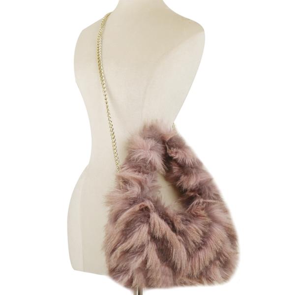 FUR ALL OVER HANDLE BAG