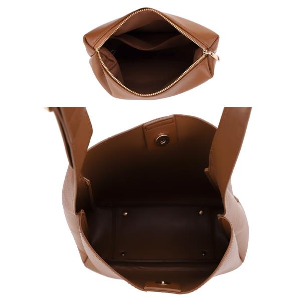 2IN1 FASHION SHOULDER HOBO W ZIPPER POUCH SET