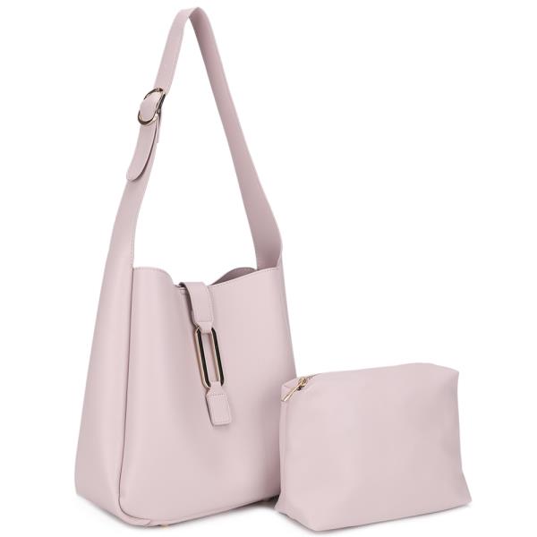 2IN1 FASHION SHOULDER HOBO W ZIPPER POUCH SET