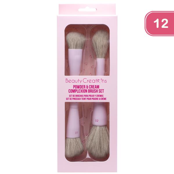 BEAUTY CREATIONS POWDER AND CREAM COMPLEXION BRUSH SET (12 UNITS)
