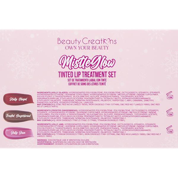 BEAUTY CREATIONS MISTLE GLOW TINTED LIP TREATMENT SET