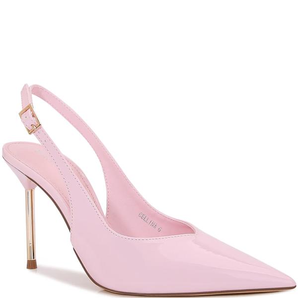 POINTY SLINGBACK W GOLD HEEL