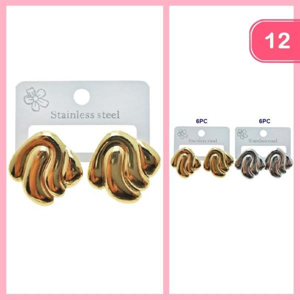 STAINLESS STEEL POST EARRING  (12 UNITS)