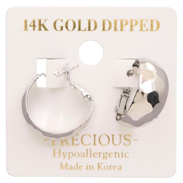 14K GOLD DIPPED HOOP EARRING