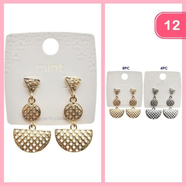 3 TIER DANGLE EARRINGS (12 UNITS)