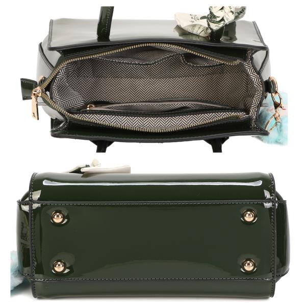 2IN1 CHIC SCARF HANDLE SATCHEL BAG W WALLET SET