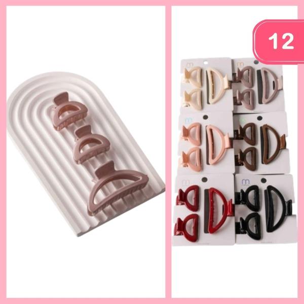 MIXED ARCH HAIR CLAW CLIP (12 UNITS)
