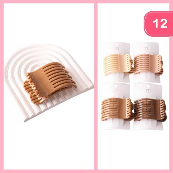FLAT SQUARE COMB CLAW CLIP (12 UNITS)