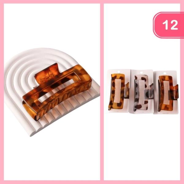 SPOTTED HAIR CLAW CLIP (12 UNITS)