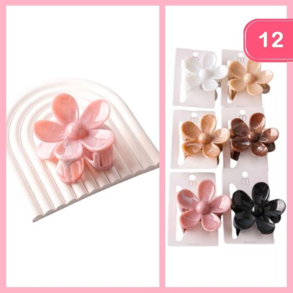 MARBLE DAISY CLAW CLIP (12 UNITS)