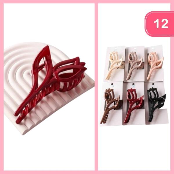 TULIP CONTOUR HAIR CLAW CLIP (12 UNITS)