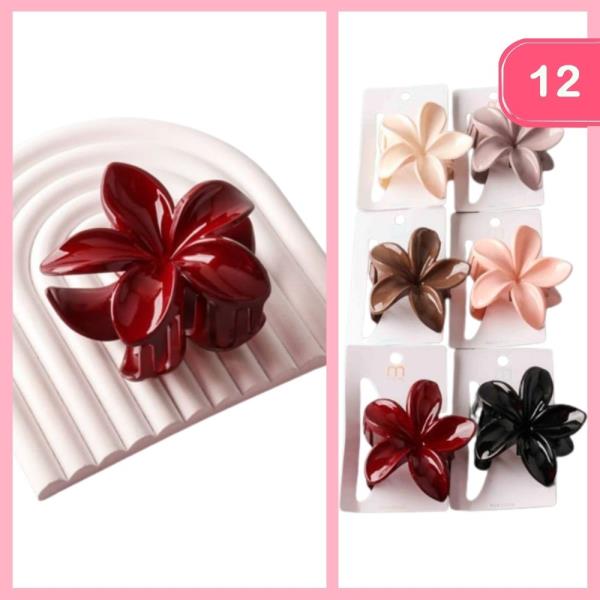 PLUMERIA HAIR CLAW CLIP (12 UNITS)