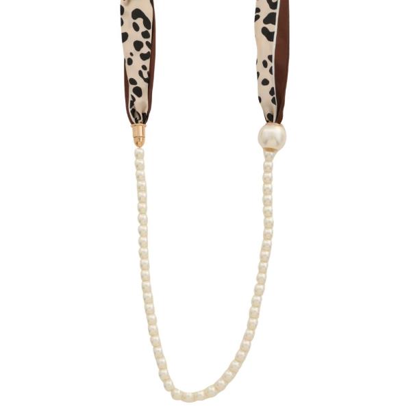 PEARL BEAD SCARF NECKLACE