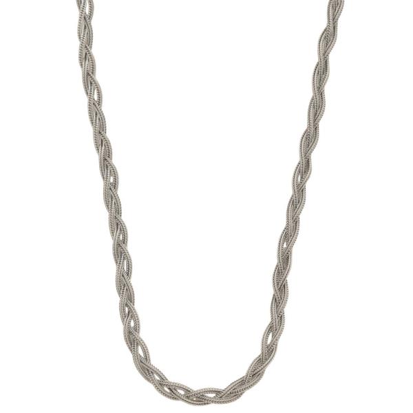 METAL LINK BRAIDED NECKLACE