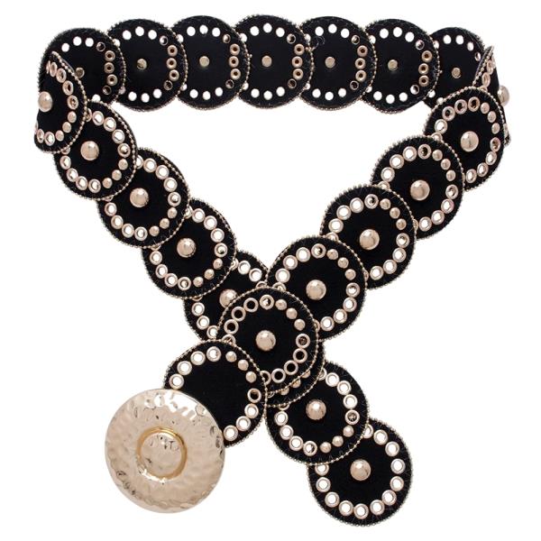 ROUND STUD METAL CONCHO BELT