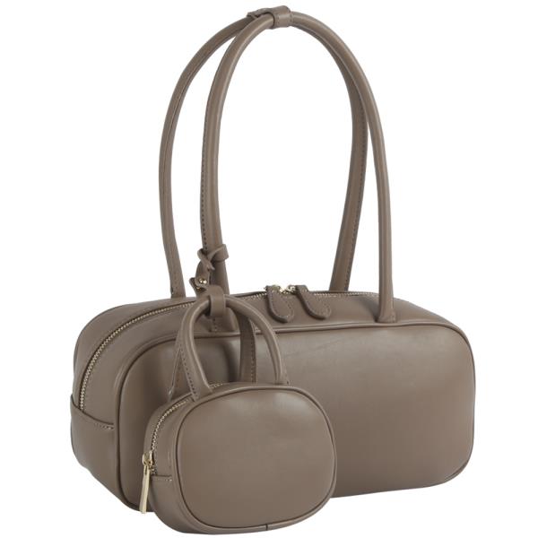 2IN1 SMOOTH SHOULDER BAG W MINI MATCHING BAG