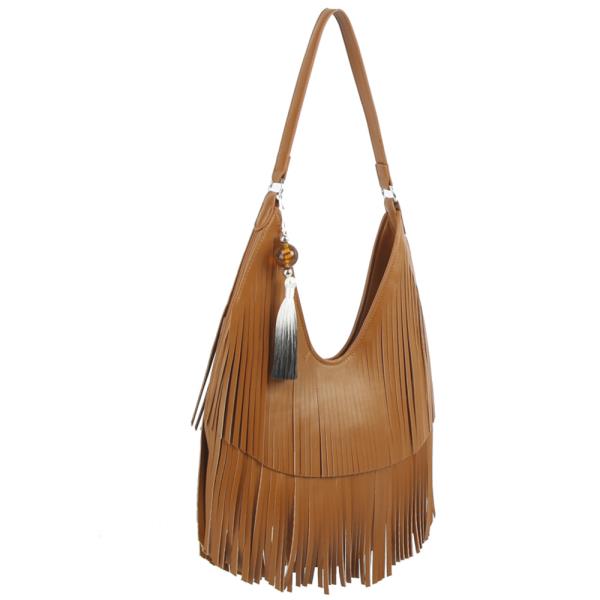 FRINGE TASSEL SHOULDER HOBO BAG