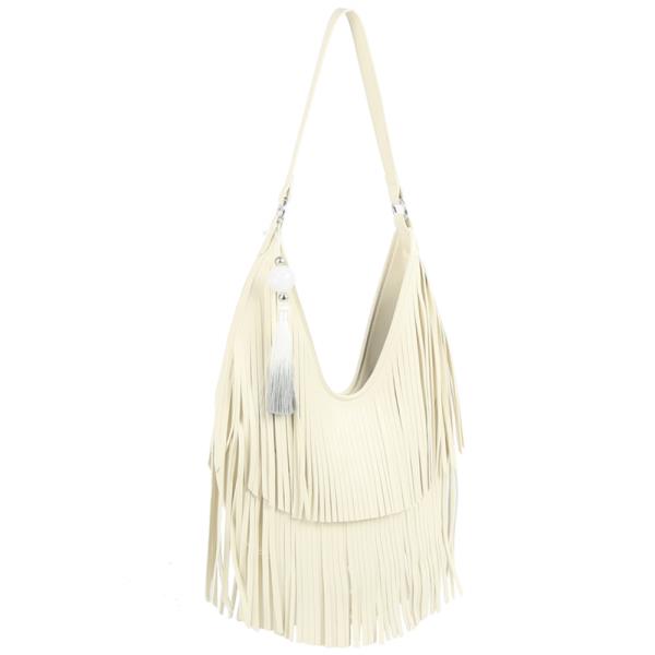 FRINGE TASSEL SHOULDER HOBO BAG