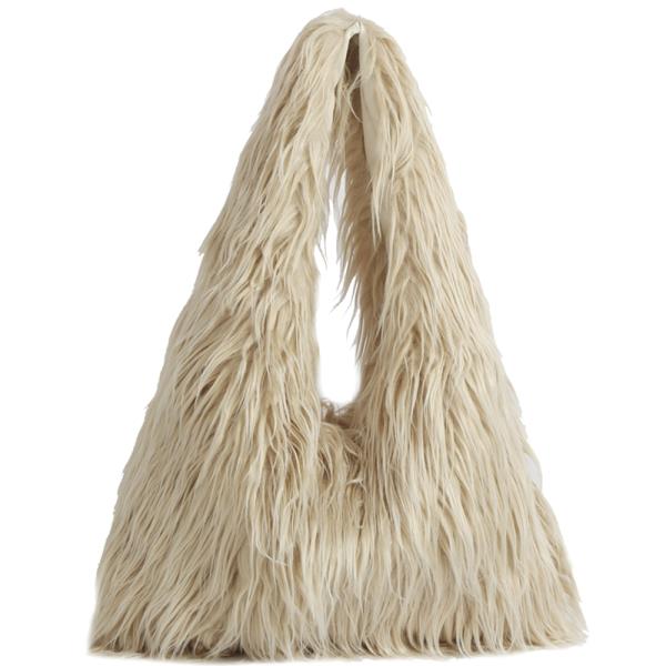 FUR SHOULDER HOBO BAG