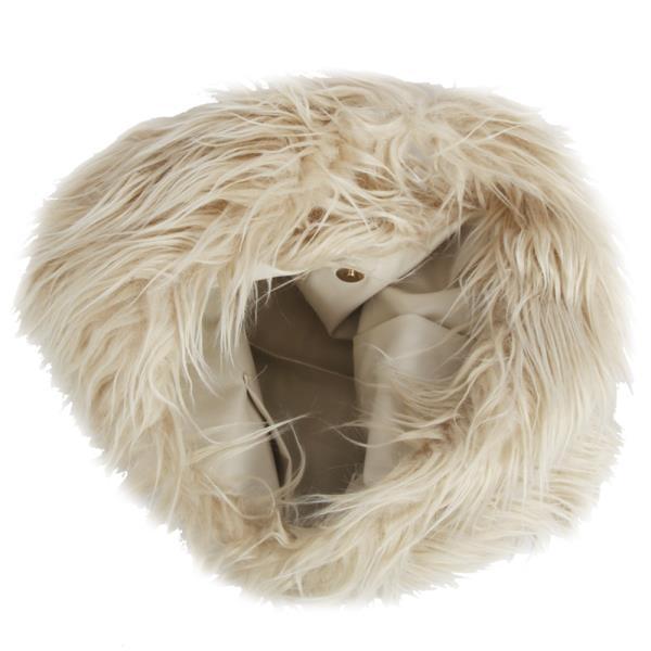 FUR SHOULDER HOBO BAG