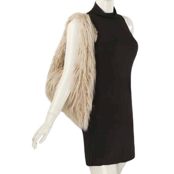 FUR SHOULDER HOBO BAG