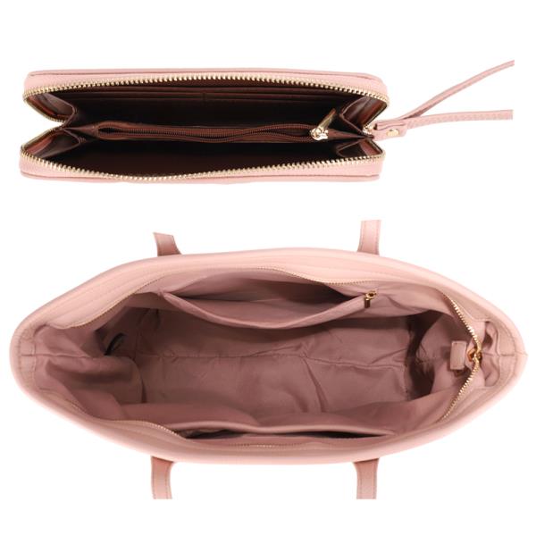 3IN1 FASHION DESIGN TOTE BAG W CROSSBODY AND WALLET SET