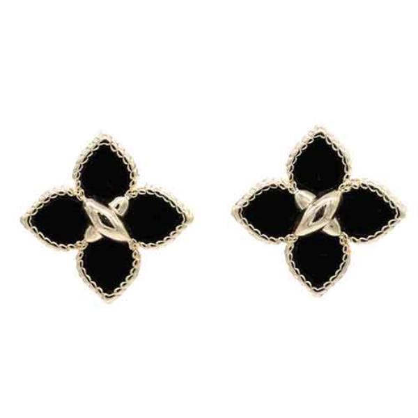14K GOLD PLATED FLOWER POST EARRING