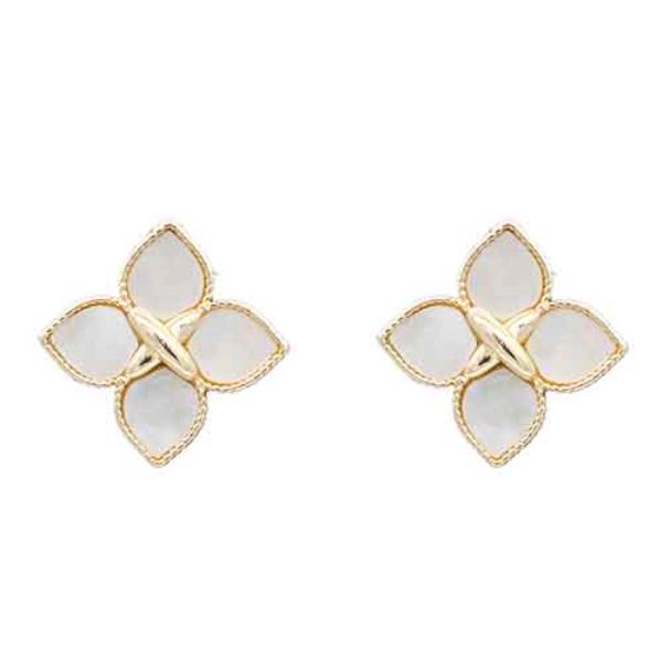 14K GOLD PLATED FLOWER POST EARRING