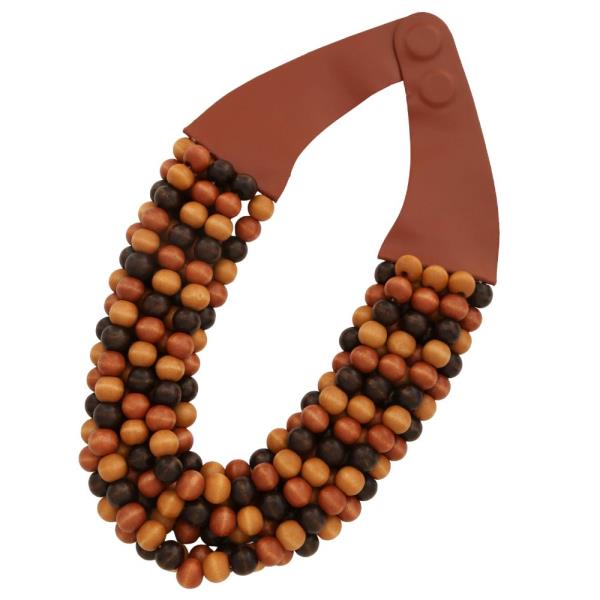 TWO TONE BEADED LAYERED MAGNETIC NECKLACE