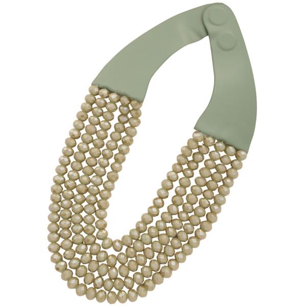 BEADED LAYERED MAGNETIC NECKLACE