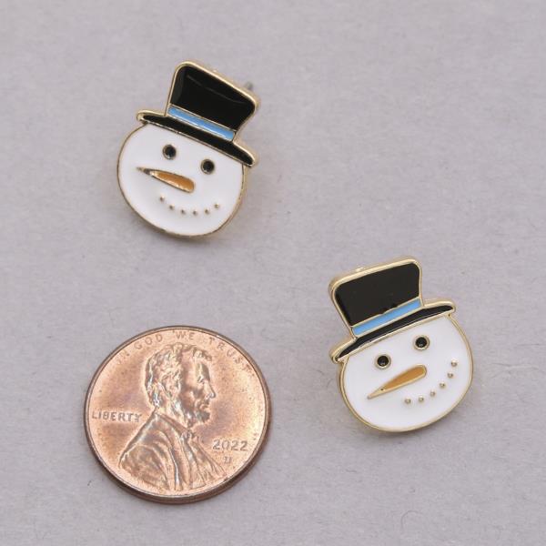 CHRISTMAS SNOWMEN STUD EARRING