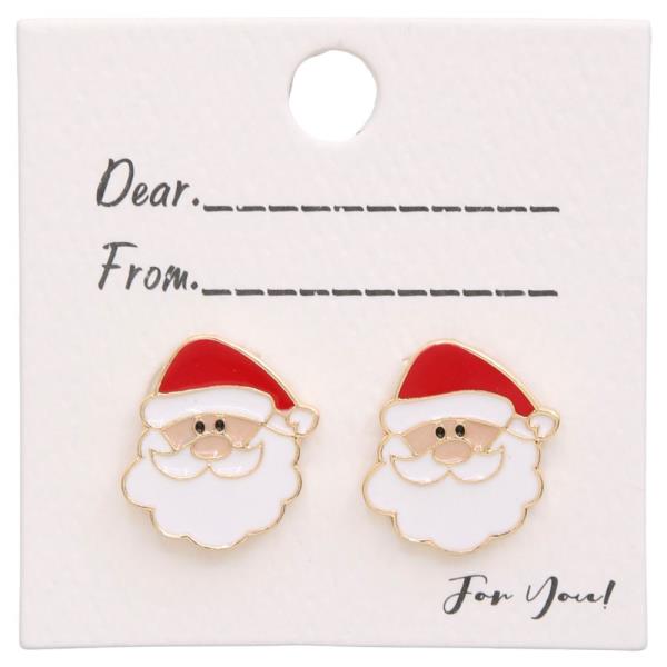 SANTA CLAUS STUD EARRING