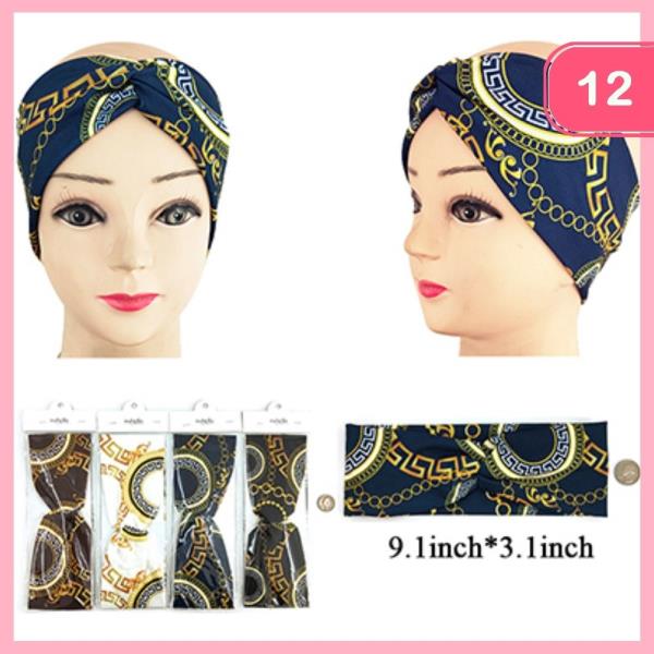 PATTERN KNOTTED HEADBAND (12 UNITS)