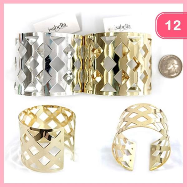METAL CUFF BRACELET (12 UNITS)