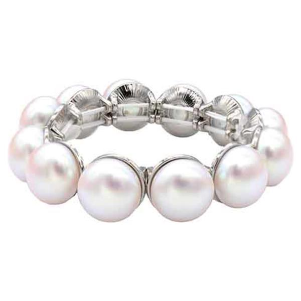 GOLD PLATED WITH PEARL STRETCH BRACELET