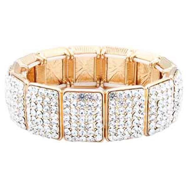 CLEAR RHINESTONE STRETCH BRACELET