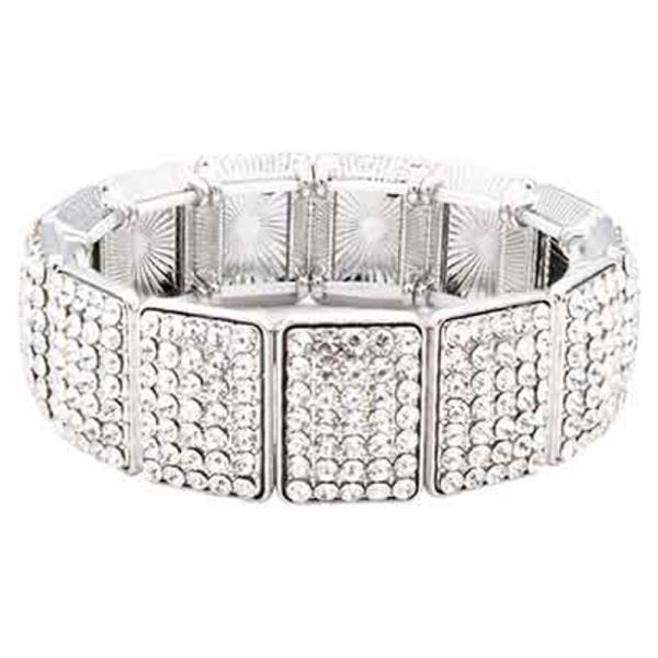 CLEAR RHINESTONE STRETCH BRACELET