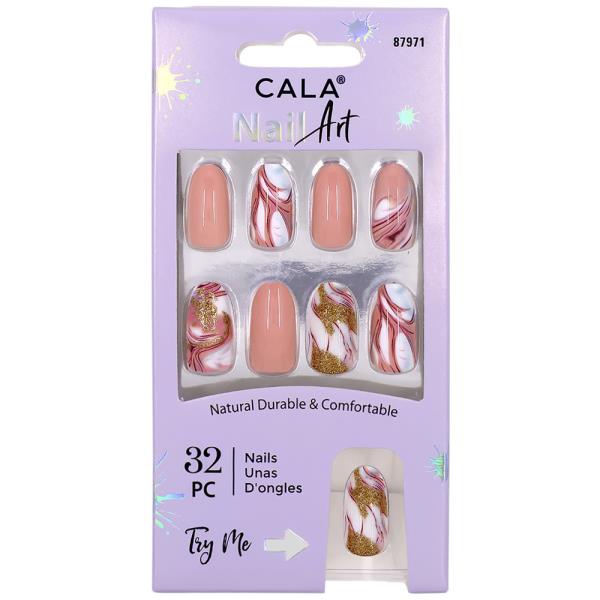 CALA NAIL ART DECORATION SET PINK MARBLE