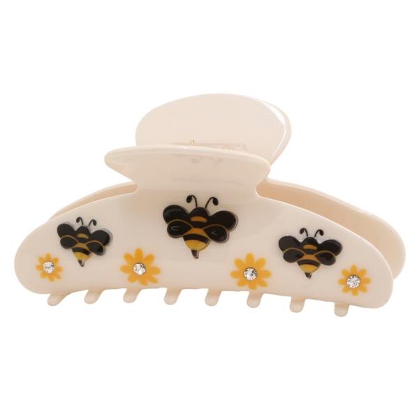 BUTTERFLY FLOWER CLAW HAIR CLIP