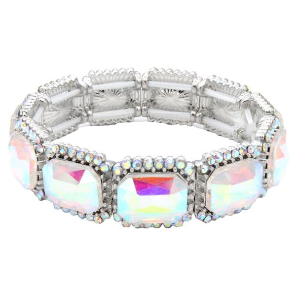 CLEAR CRYSTAL STRETCHABLE BRACELET