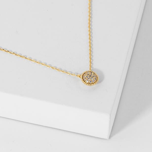 18K GOLD RHODIUM QUIET PROMISE PENDANT NECKLACE