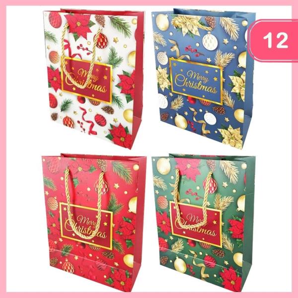 SMALL HOLIDAY THEME GIFT BAGS (12 UNITS)