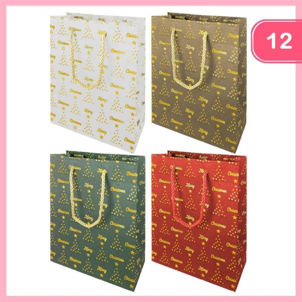 CHRISTMAS TREE GIFT BAG (12 UNITS)
