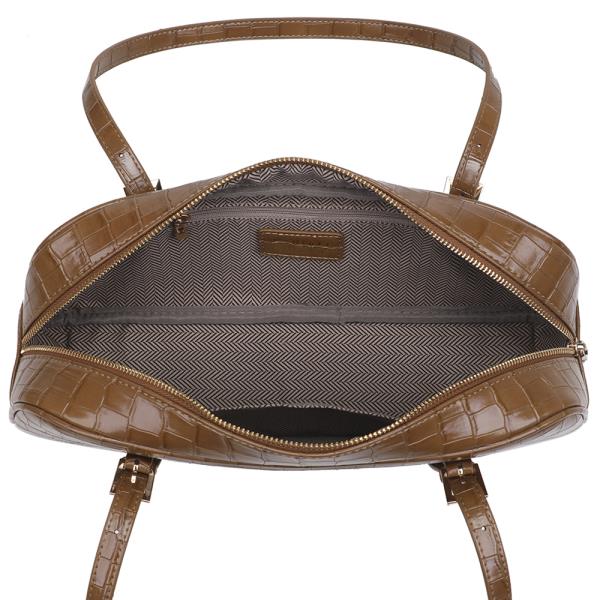 CROC TEXTURED SHOULDER BAG