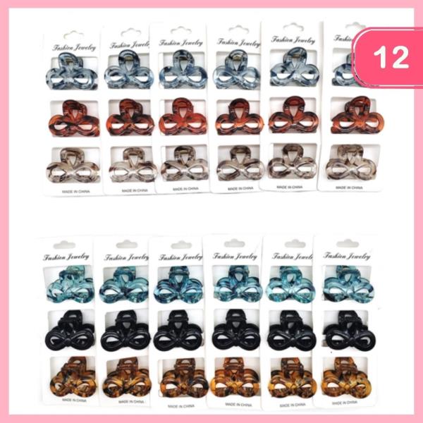 BOW HAIR CLAW CLIP (12 UNITS)
