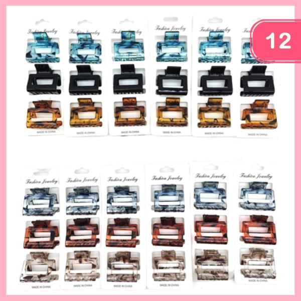 HAIR CLAW CLIP SET (12 UNITS)