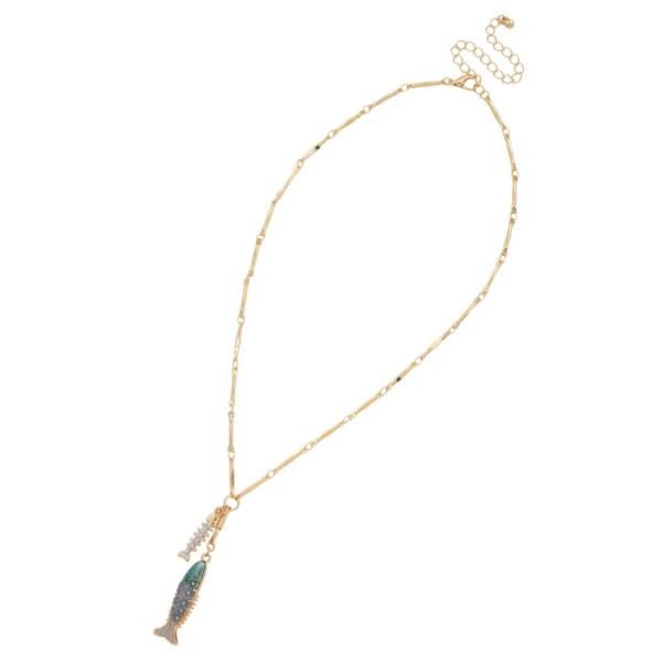 FISH CHARM METAL NECKLACE