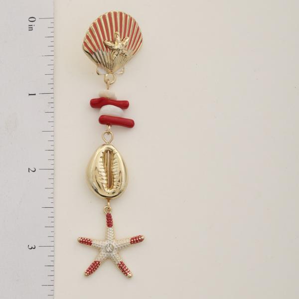 SEA LIFE MULTI CHARM DANGLE EARRING