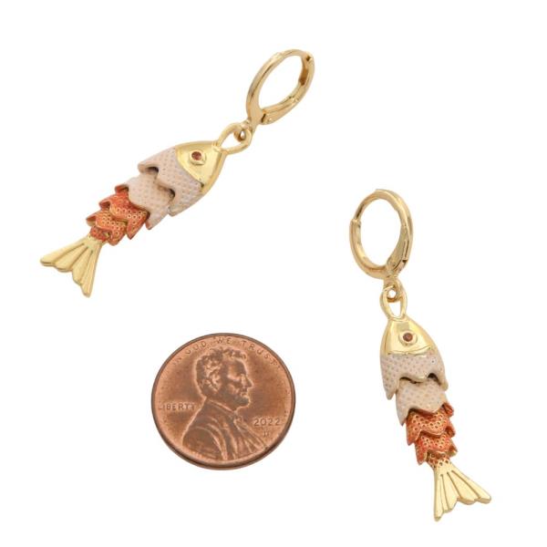 FISH HUGGIE HOOP EARRING